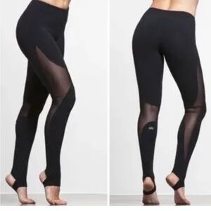 ALO Yoga Coast Black Mesh Leggings